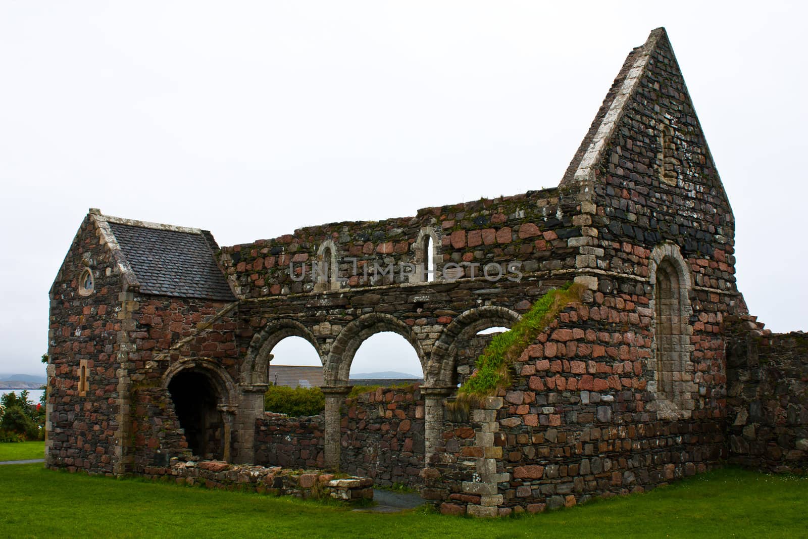 Part of the Old Abbey on Iona Isle, Scotland