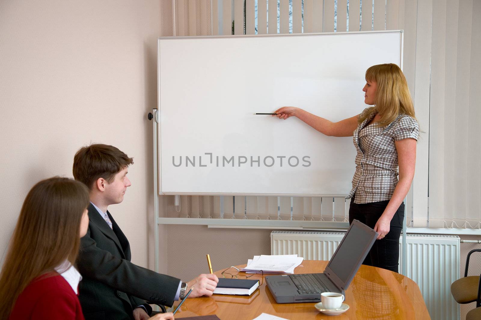 The young woman to speak at a meeting