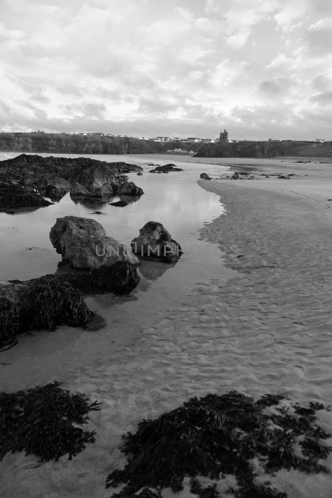 ballybunion by the sea on a cold grey evening