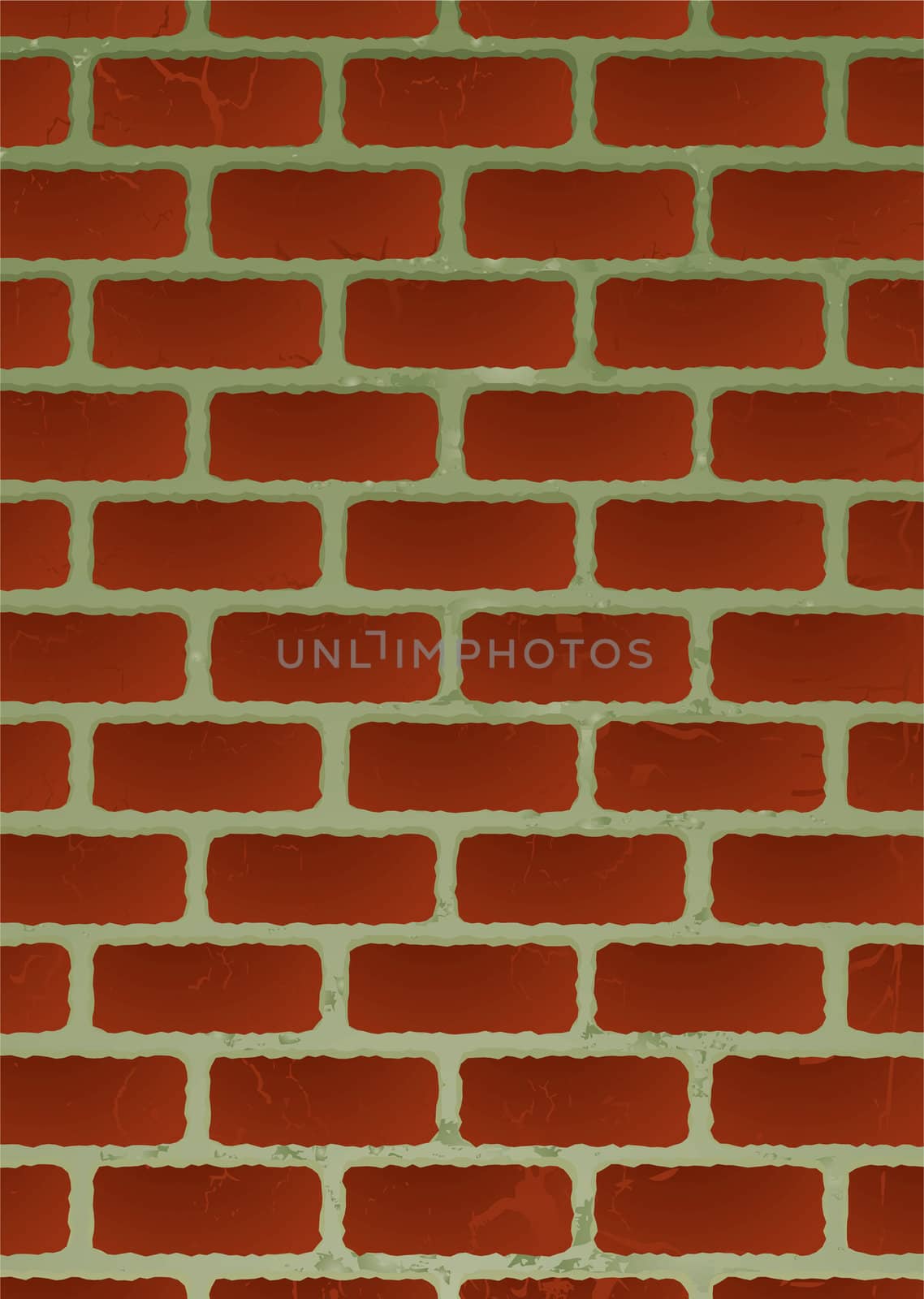 red brick illustrated wall with shadow and aged effect