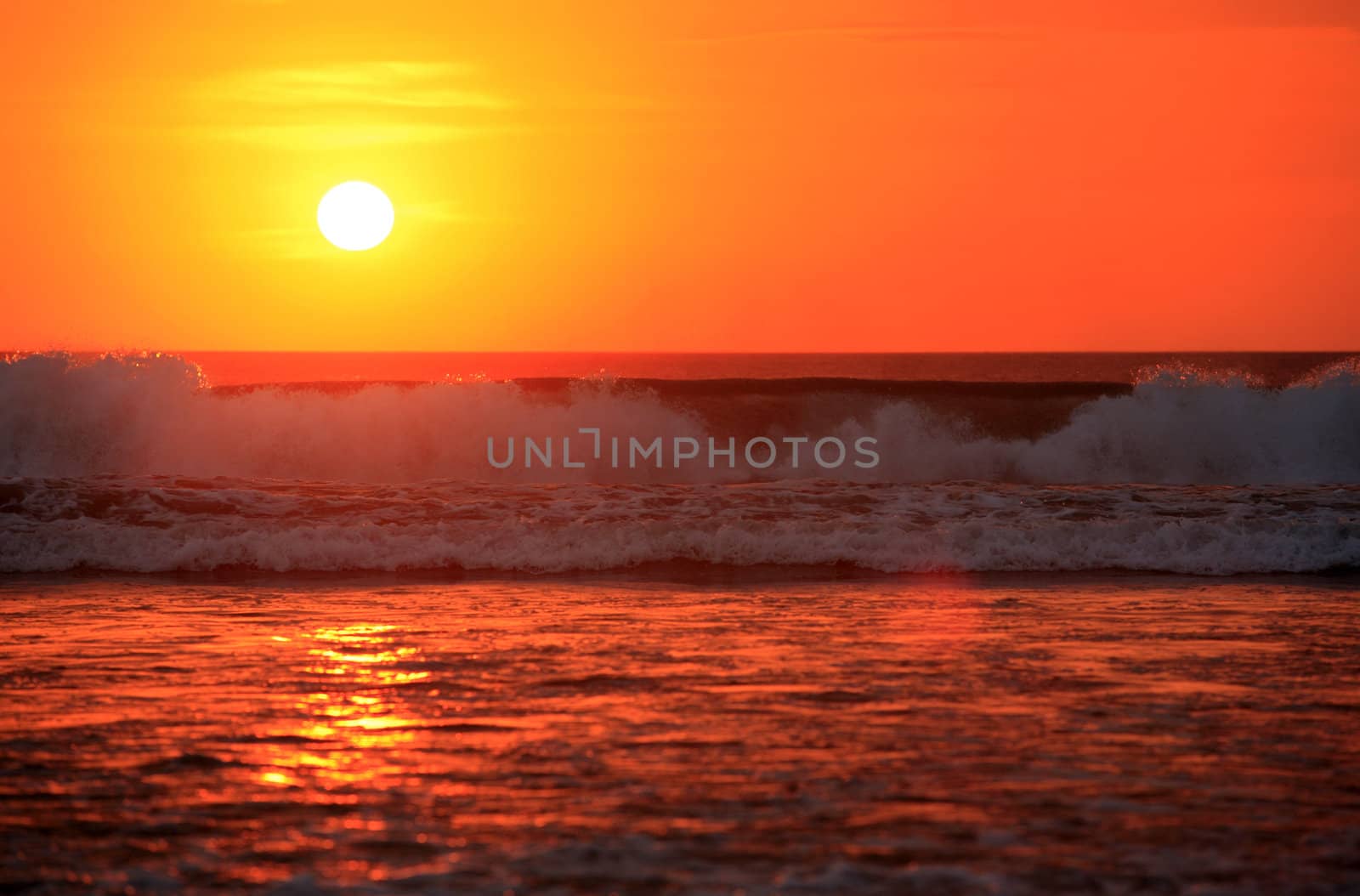 Beautiful sunset sky at summer evening. Bali. Indonesia