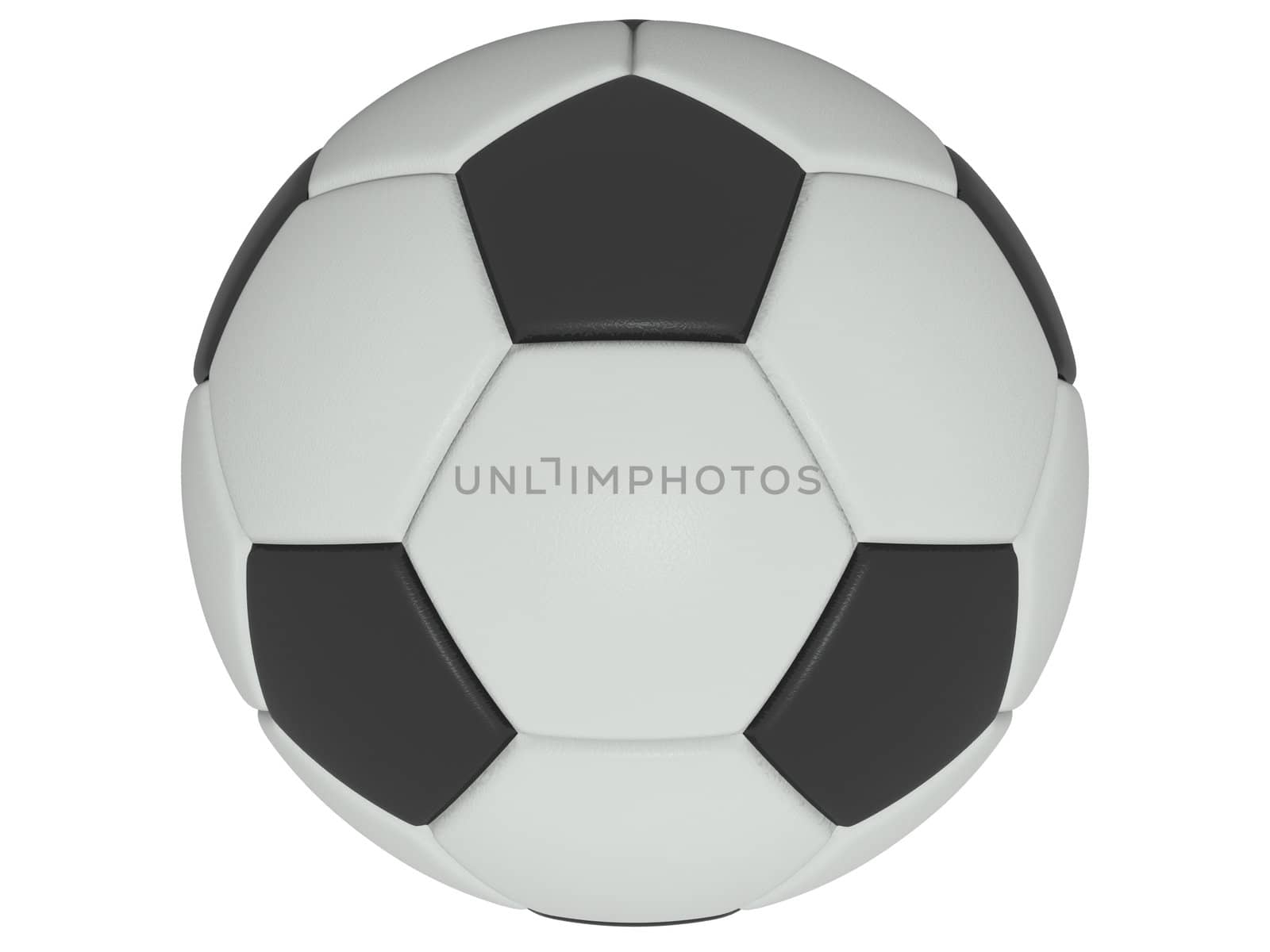 classic leather soccer ball on isolated background