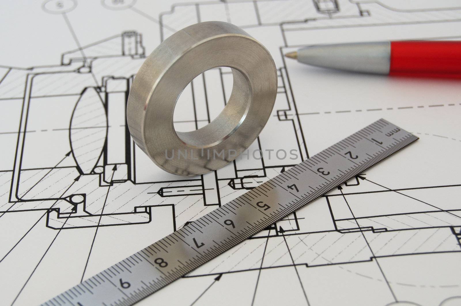 Measure on technical drawing by franz_hein