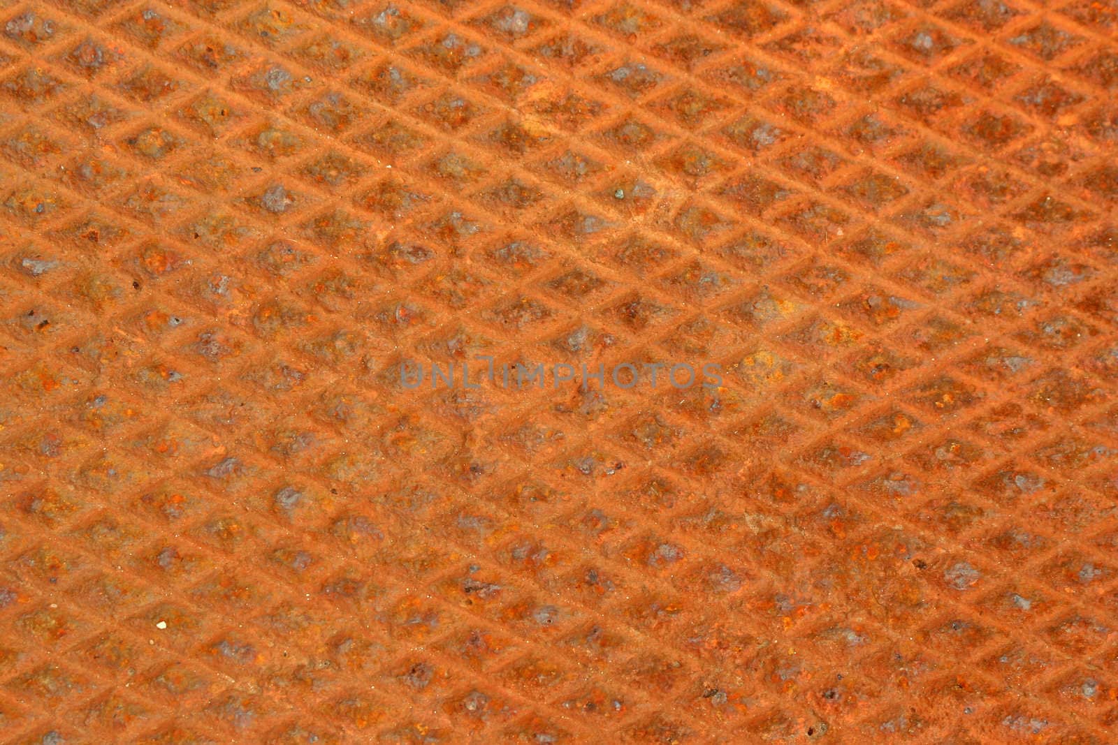 A Rusty diamondplate background texture