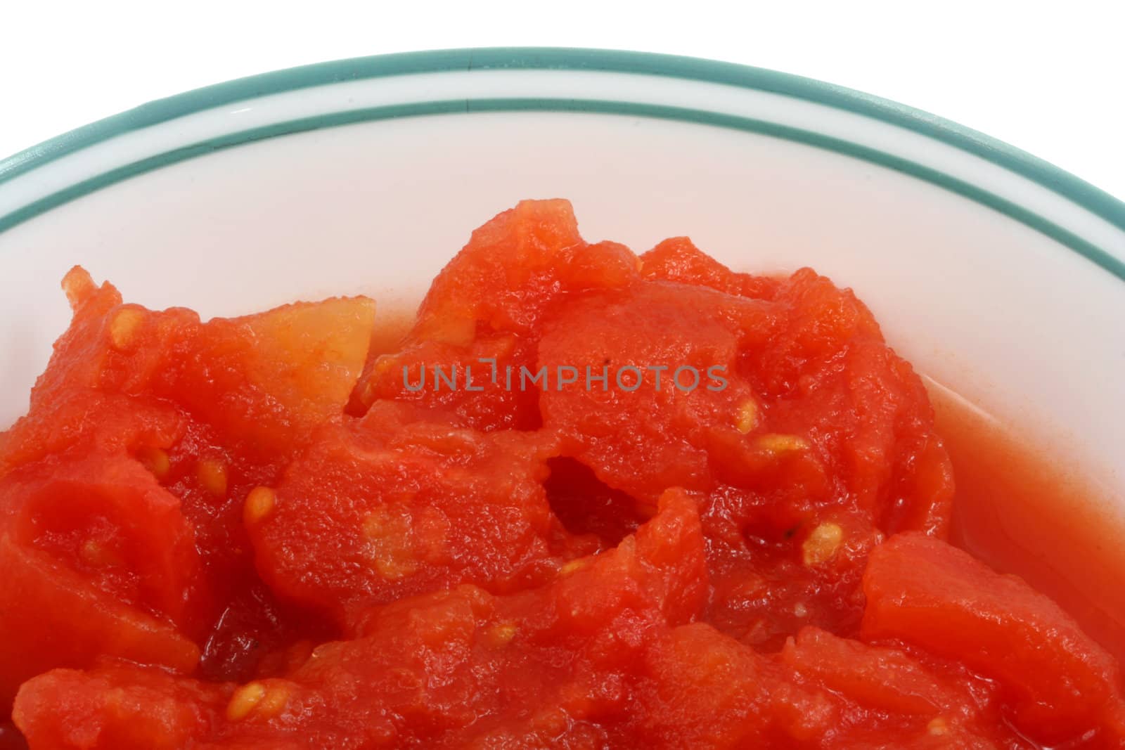 Diced tomatoes in a bowl