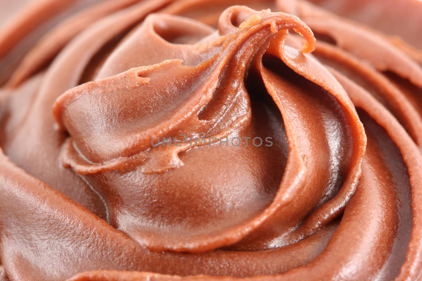 A swirl chocolate frosting background