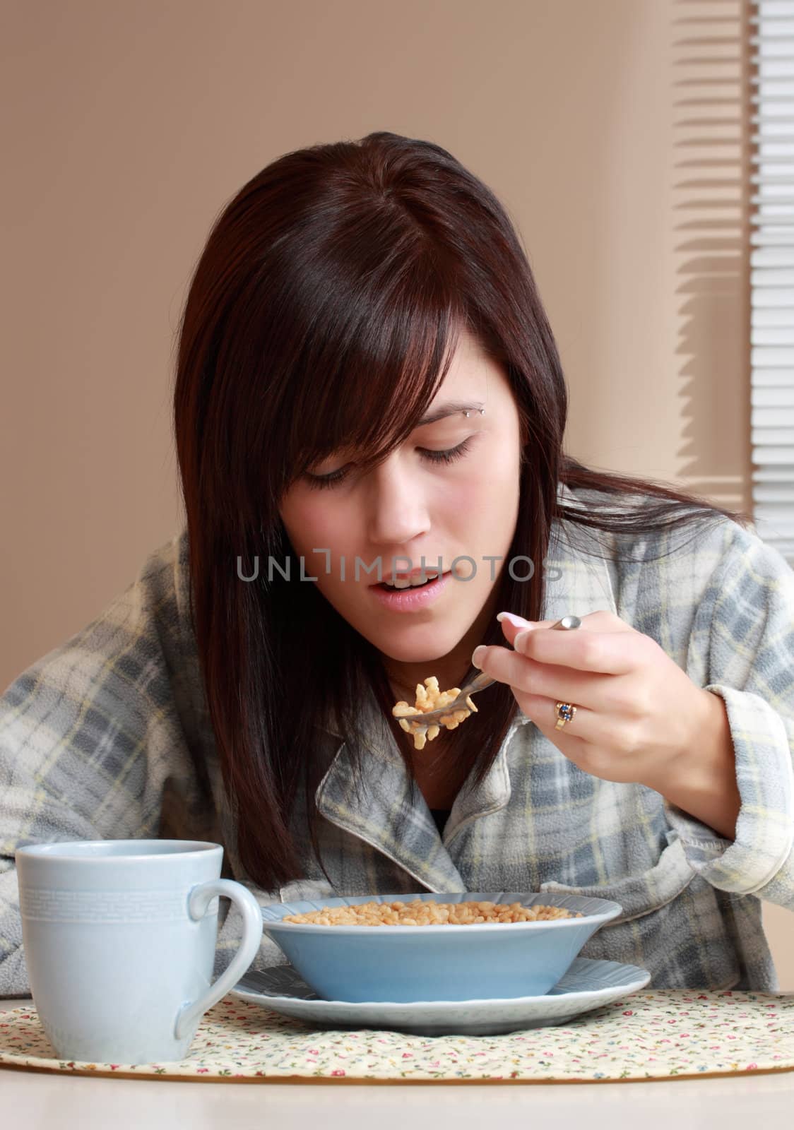 girl having breakfast by lanalanglois