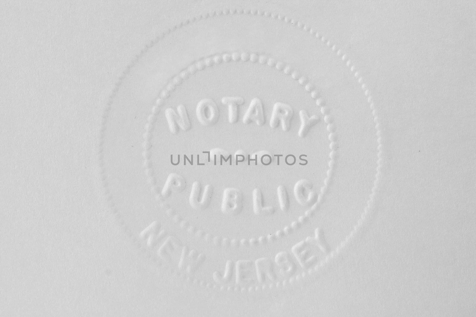A New Jersey notary stamp