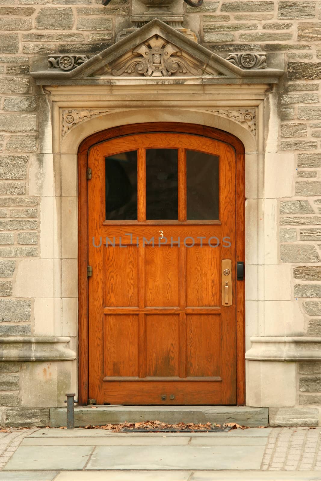 A old wooden door on a building