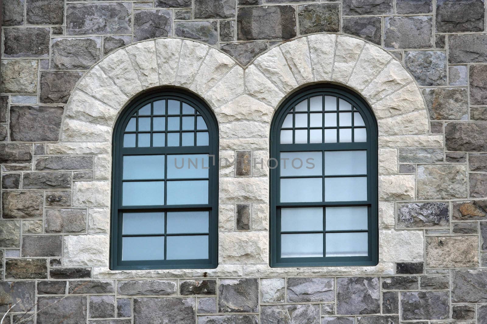 Two windows on a old building