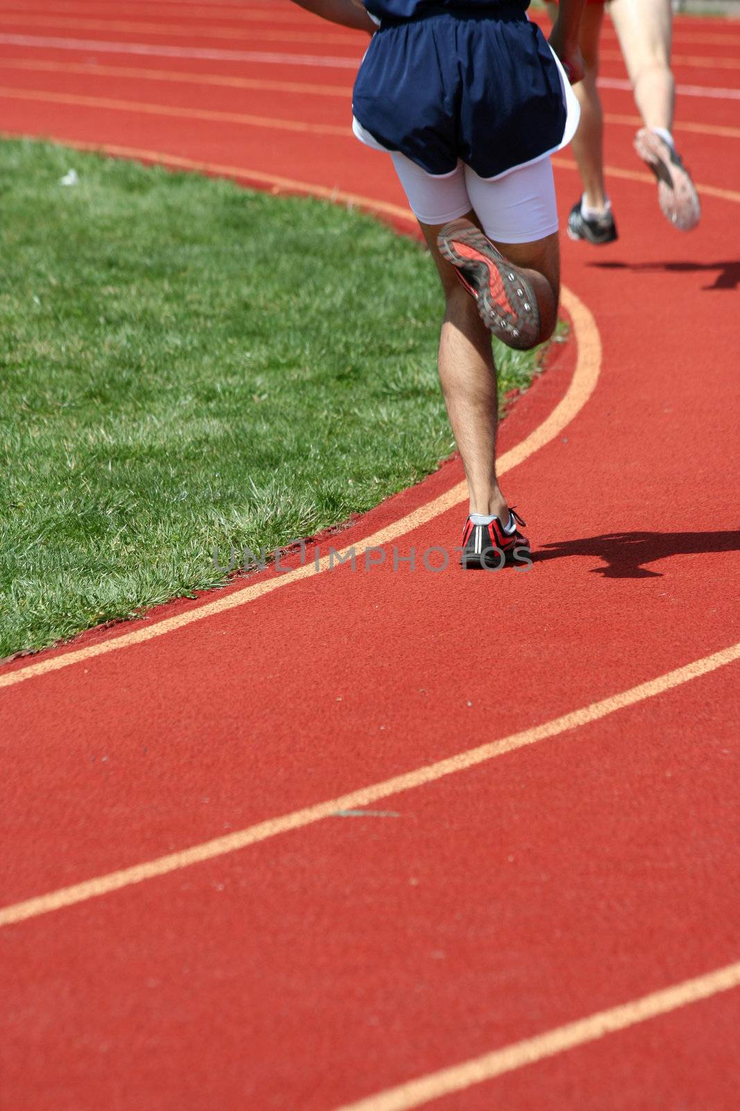 Runners running in a track race