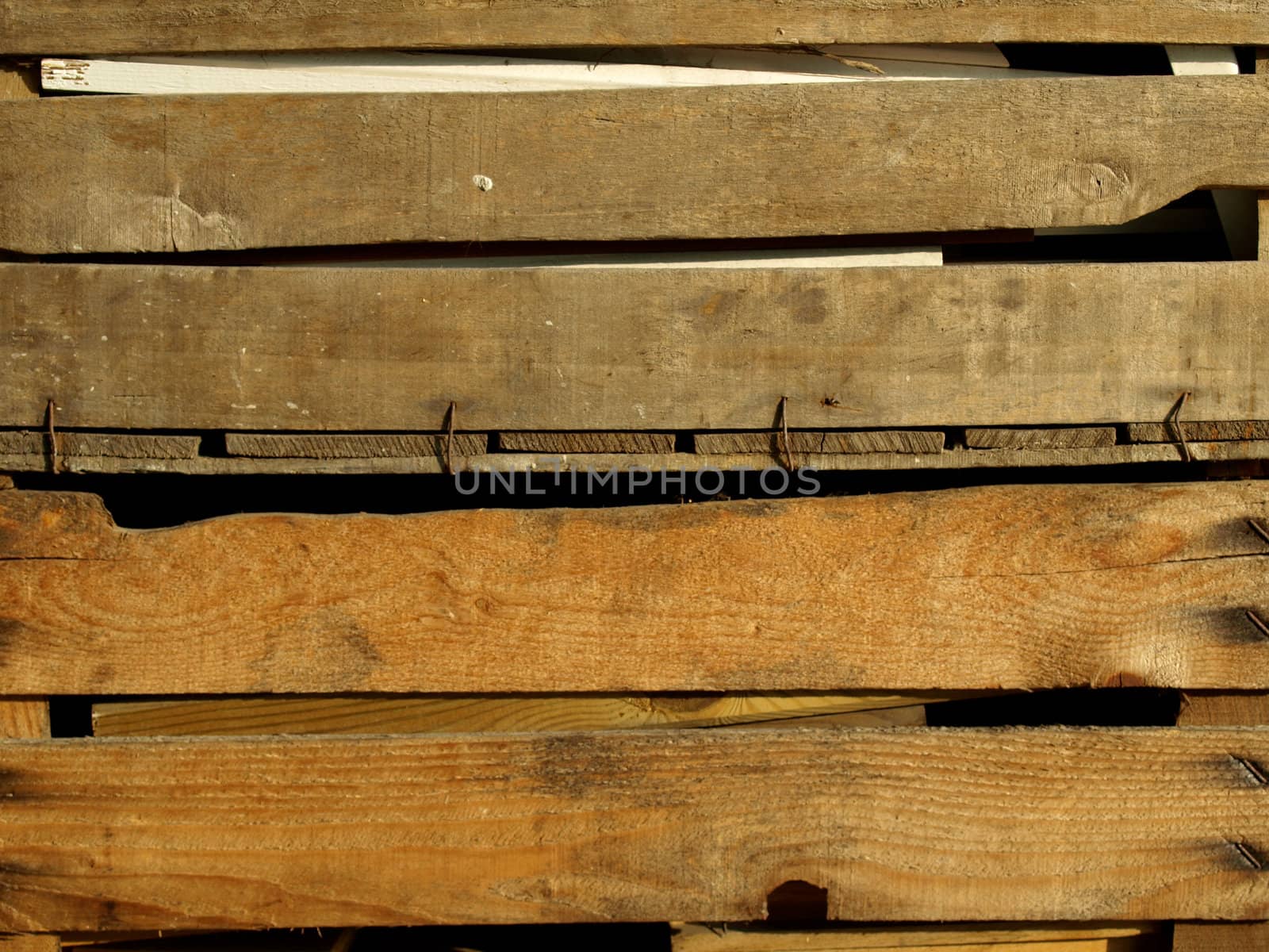 Detail of wooden box for fruit or vegetables