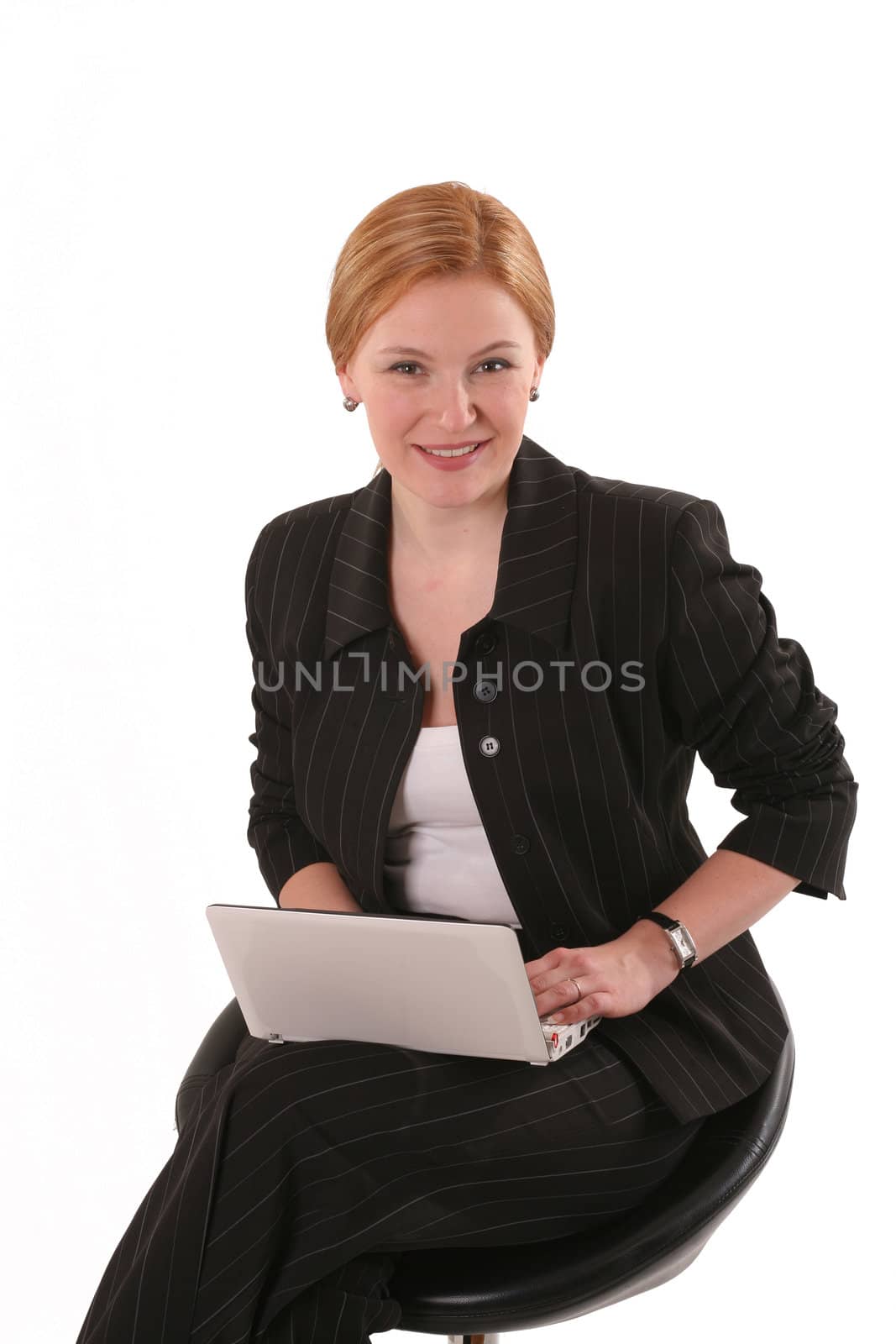 Smiling woman with  notebook by lipik