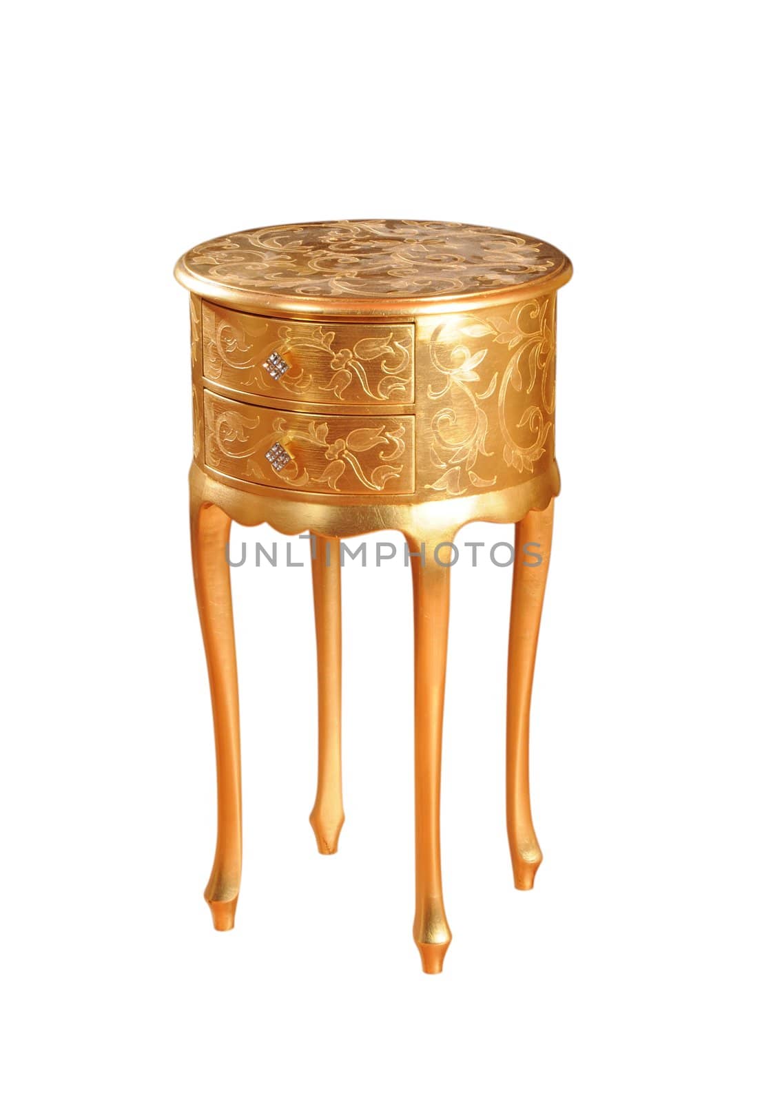 isolated luxury toilet table with clipping path