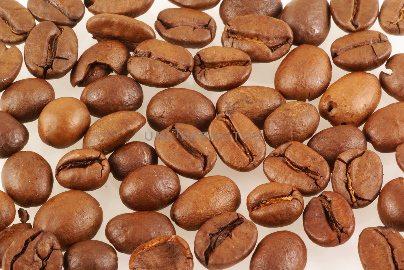 Fresh roasted coffee beans background.             
