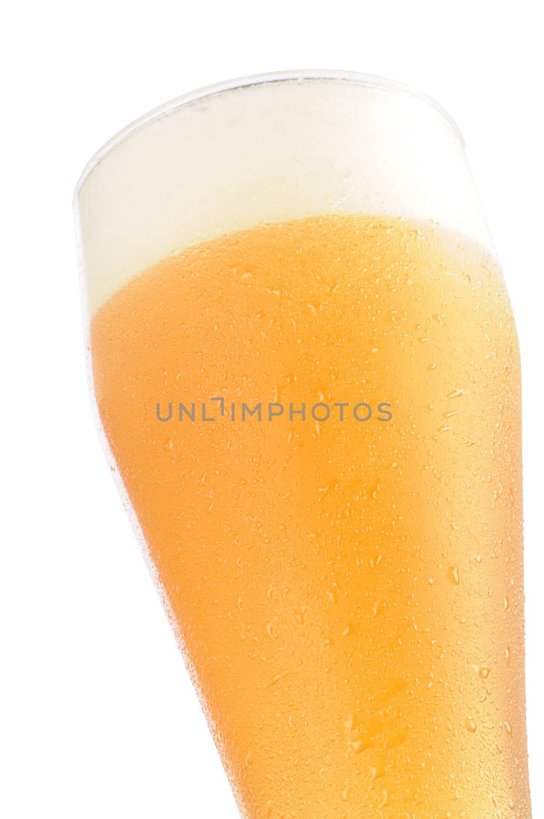 Cold beer glass with path by dyoma