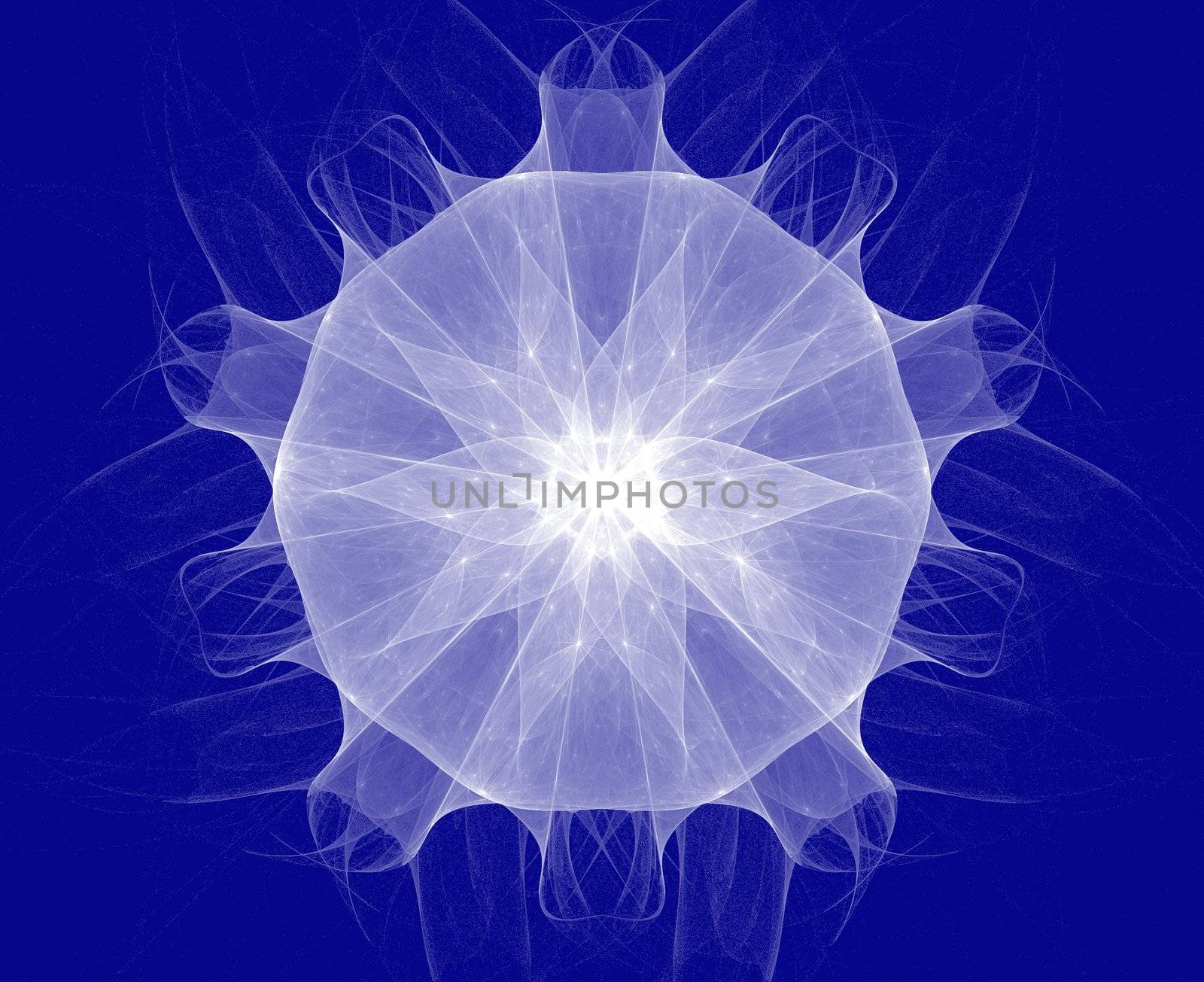 fractal resembling a star, flake or jellyfish