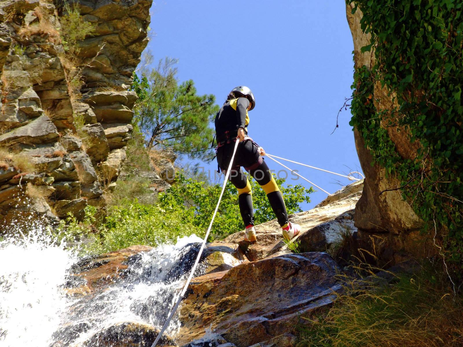 Canyoning on the Teixeira river in Portugal