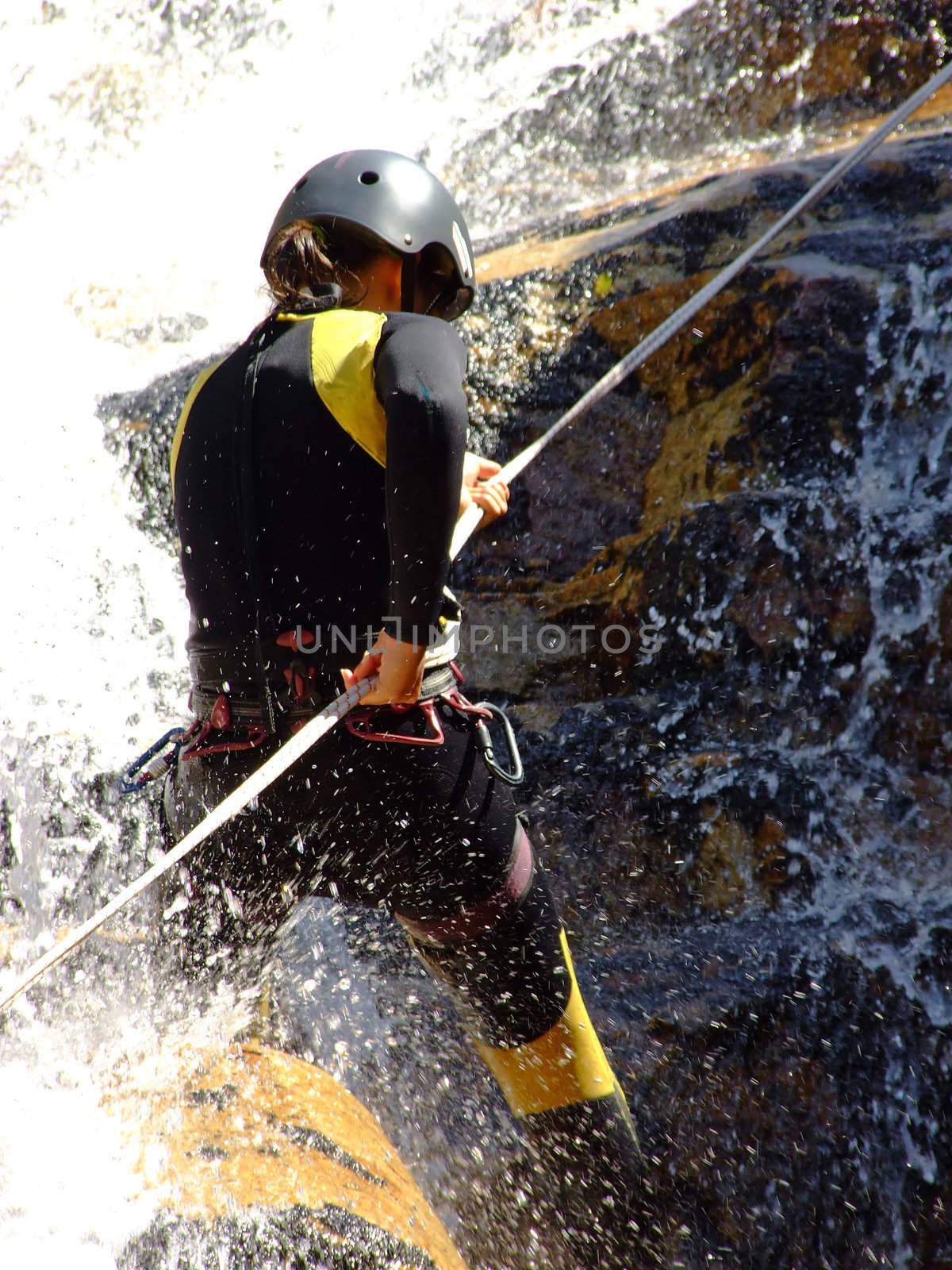 Canyoning on the Teixeira river in Portugal