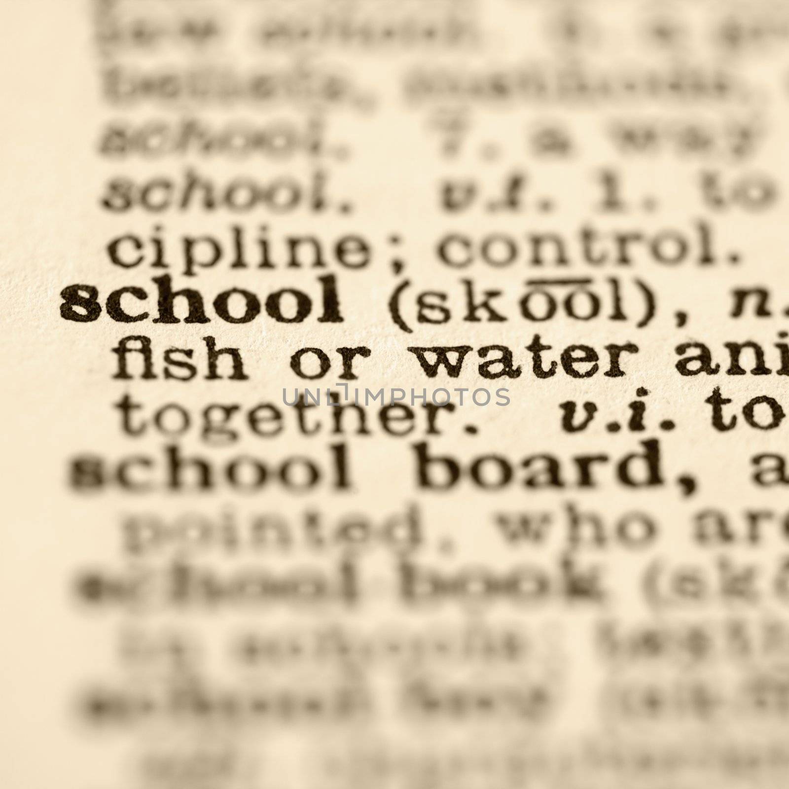 Definition of school. by iofoto