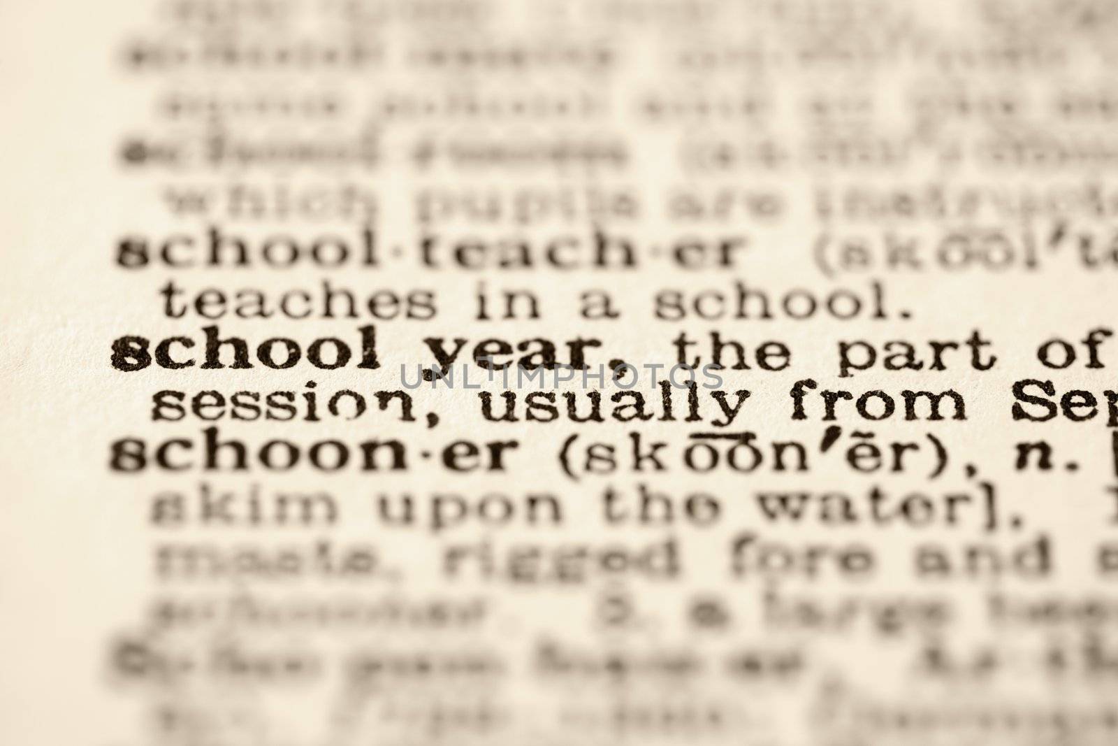 School year definition. by iofoto