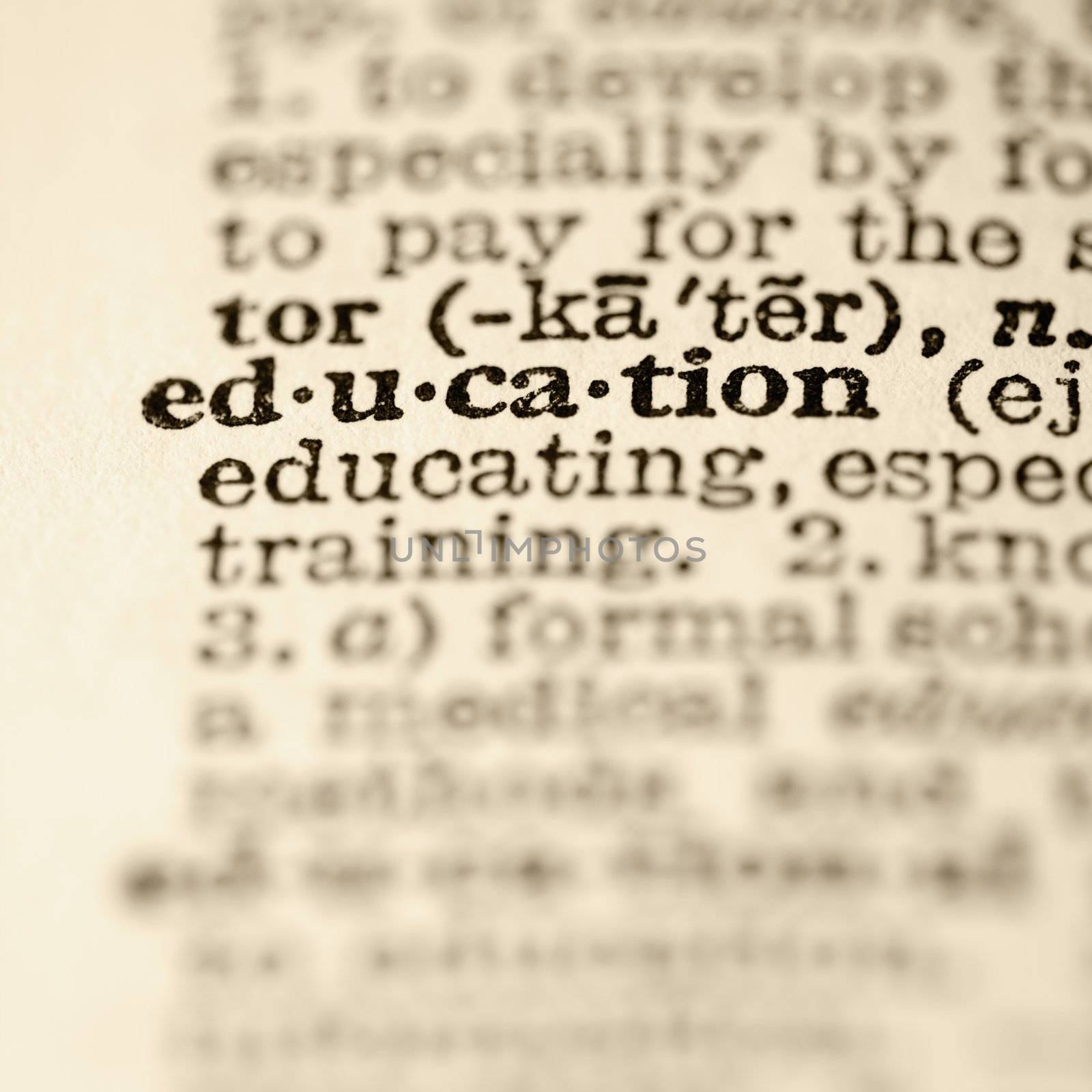 Education dictionary entry. by iofoto