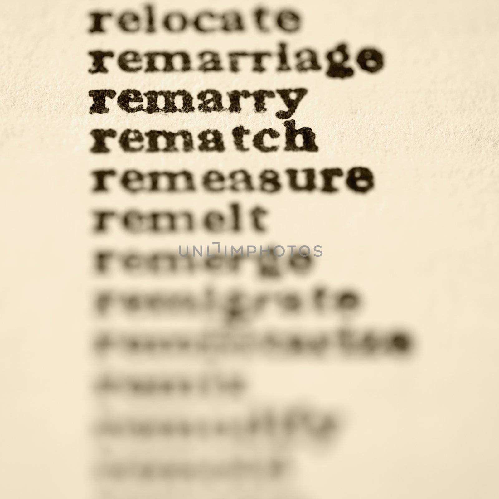 List of words starting with re by iofoto