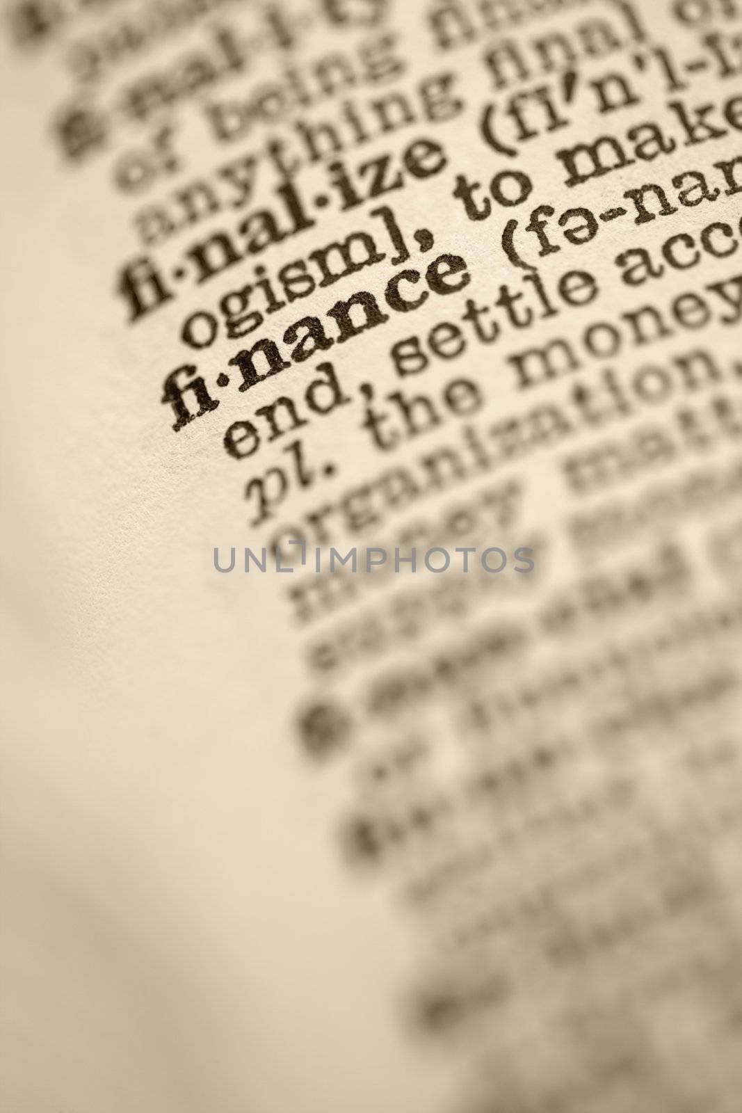 Finance in dictionary. by iofoto
