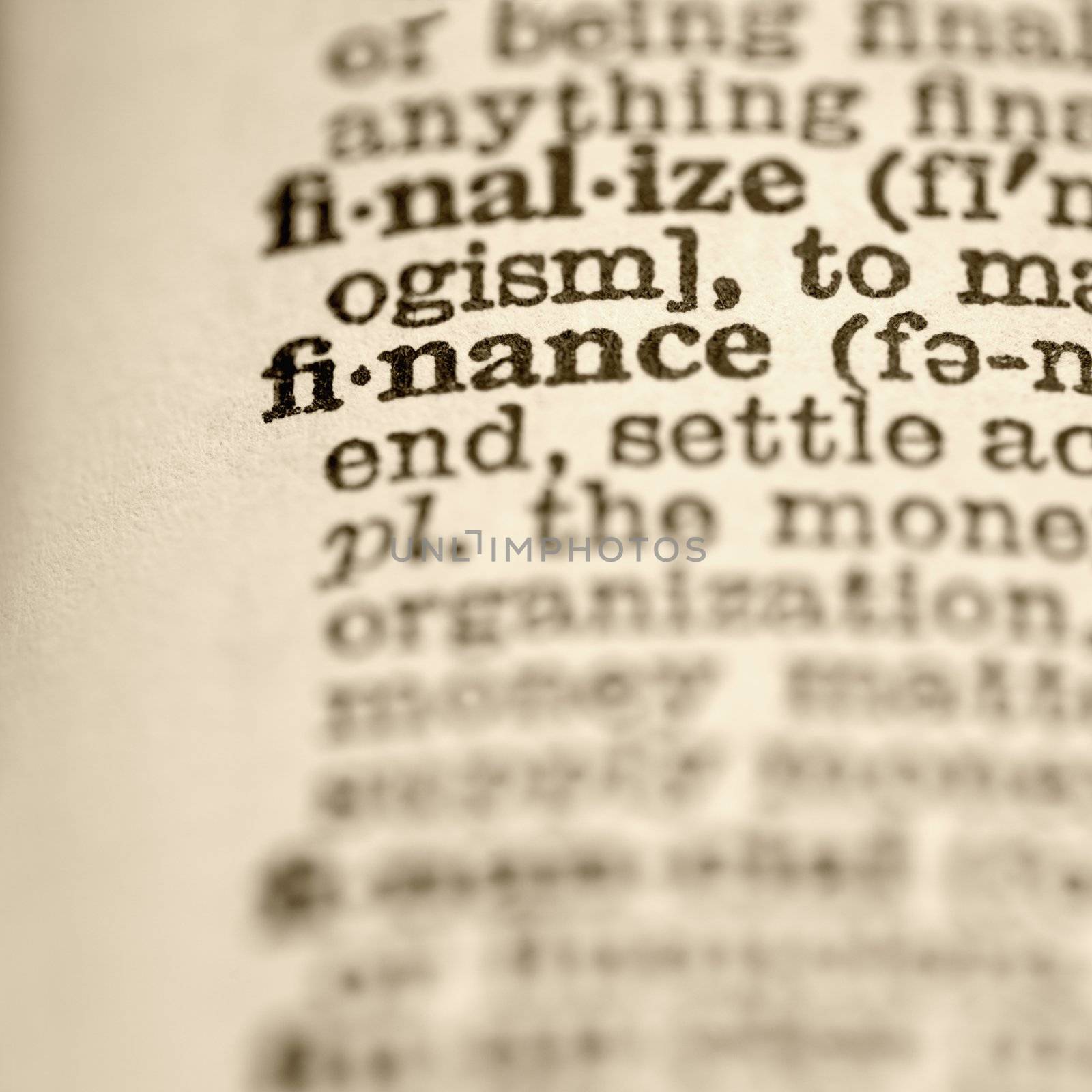 Definition of finance. by iofoto