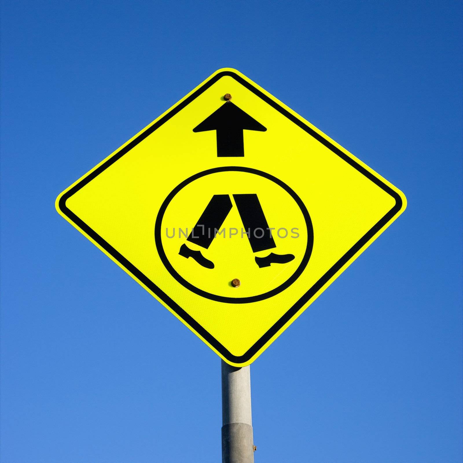 Pedestrian crossing sign. by iofoto