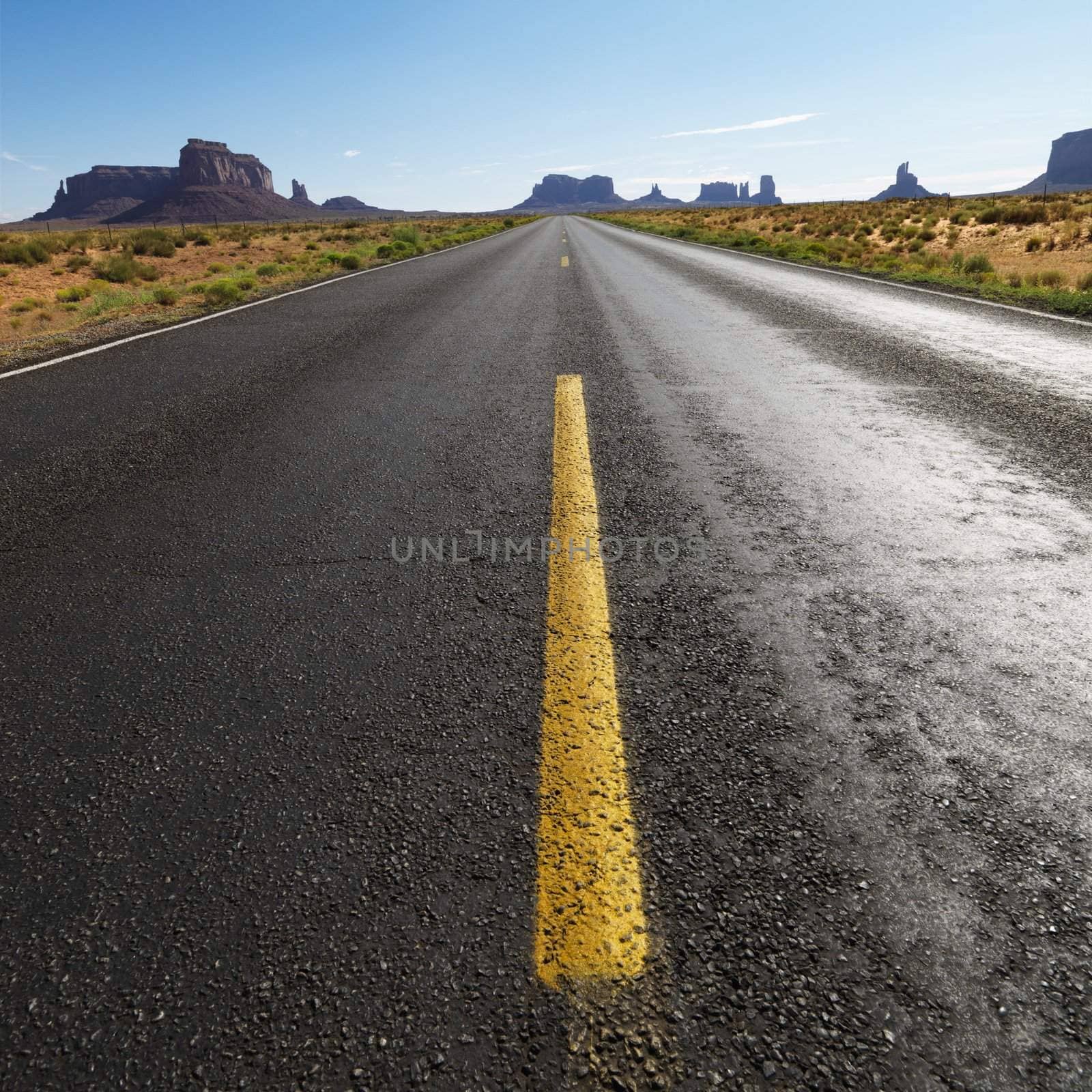 Scenic desert road. by iofoto