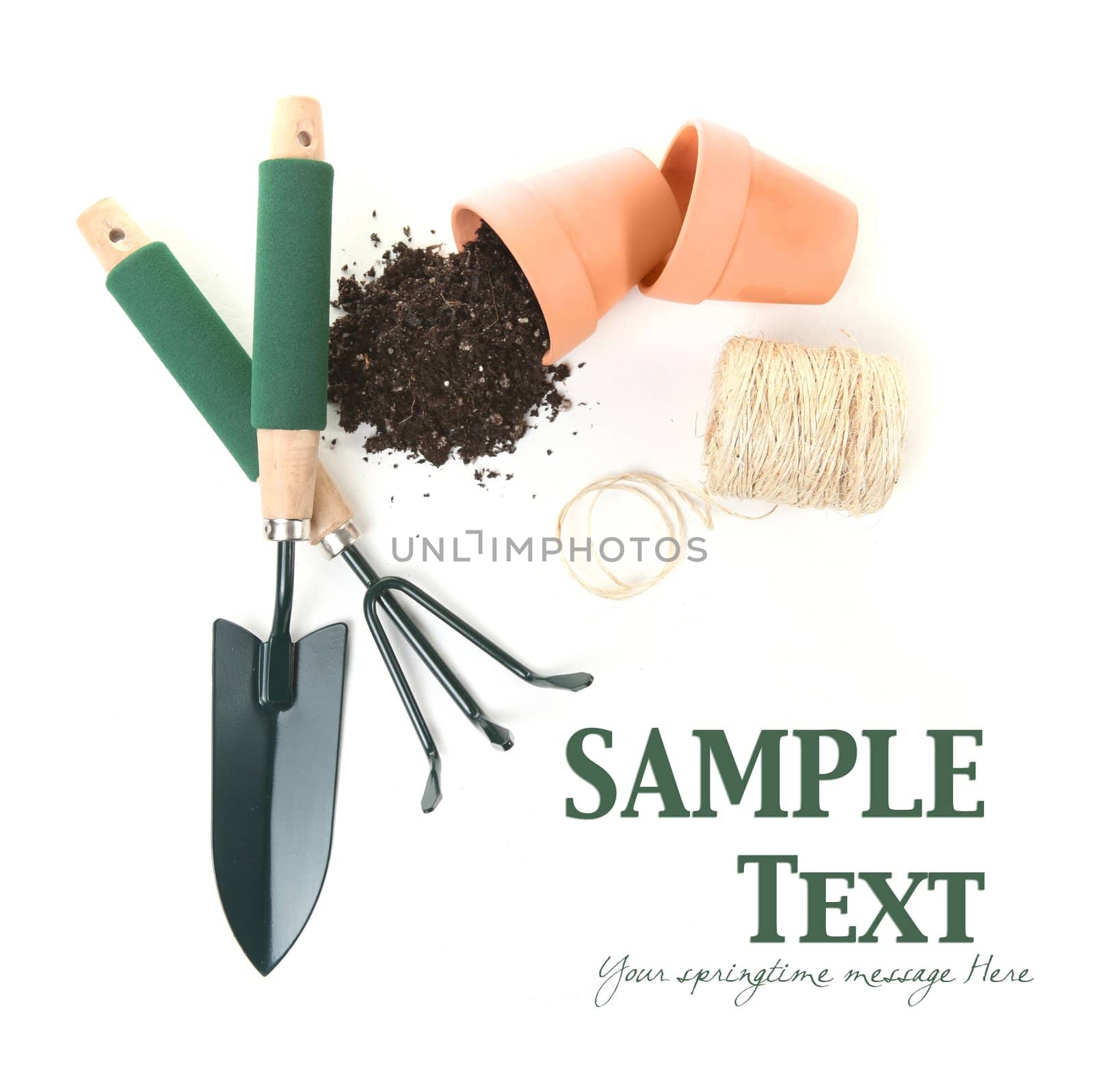 Spring Time Gardening With Space for Your Text