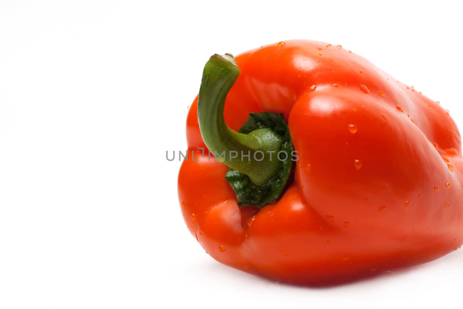 Orange bulgarian pepper insulated on white background