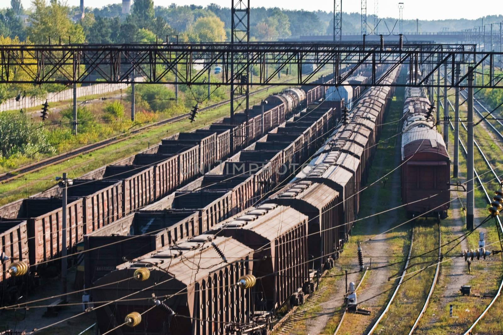 transportation series: modern railway freight terminal