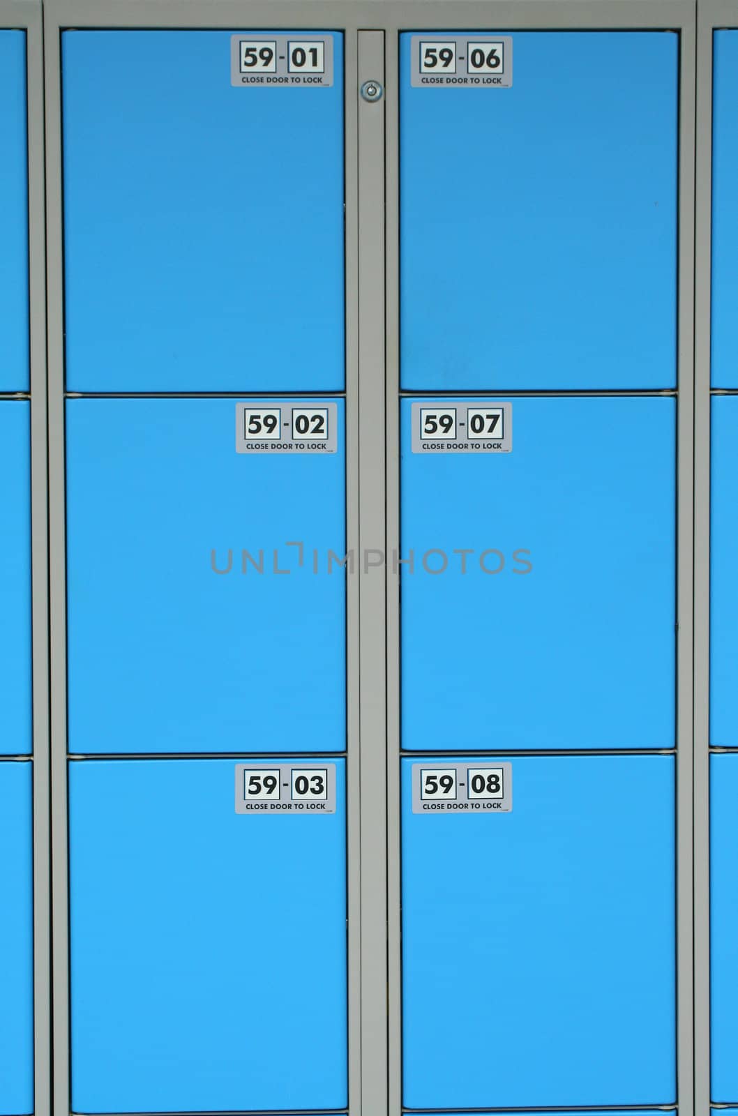 A Blue storage locker background