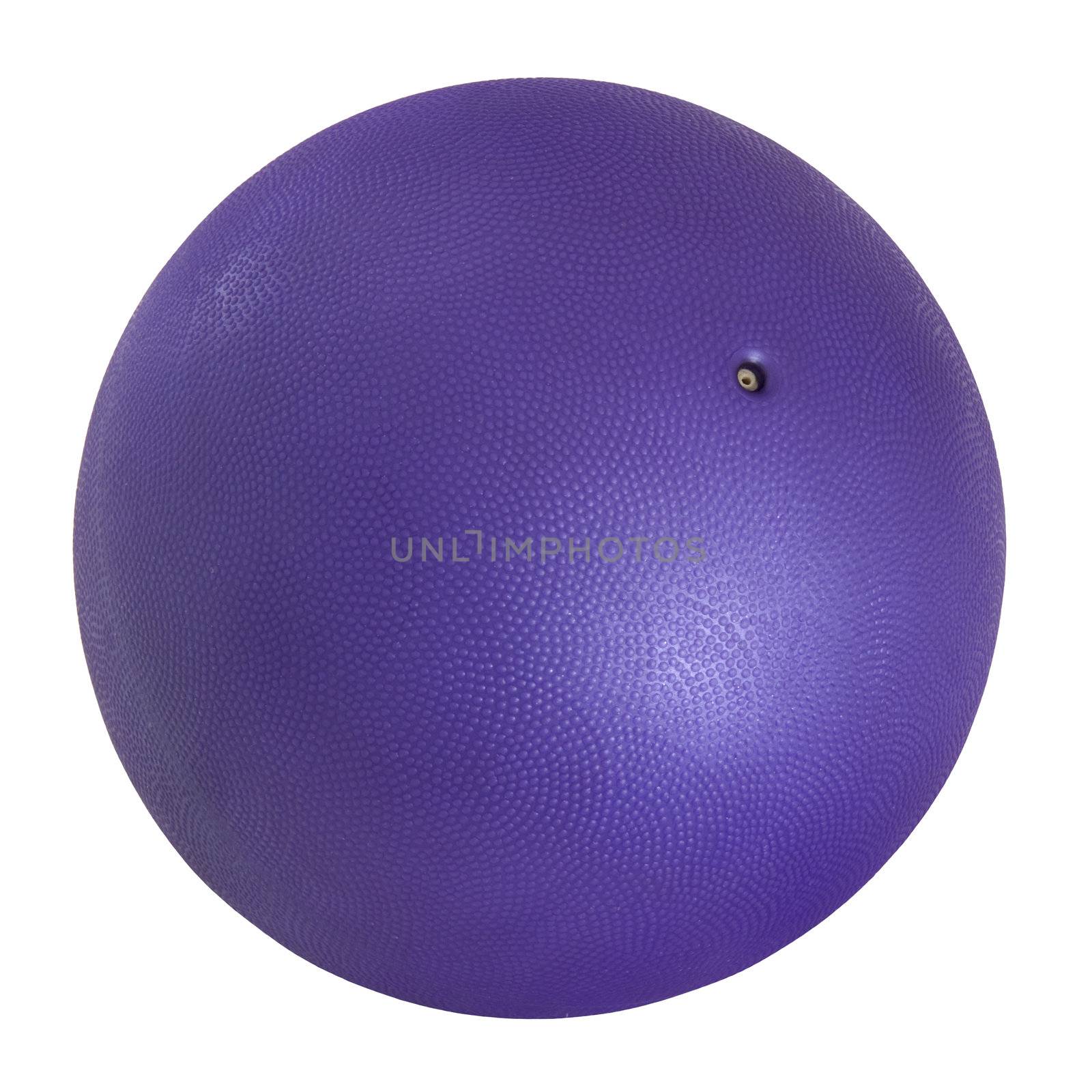 purple heavy rubber medicine ball isolated with clipping path