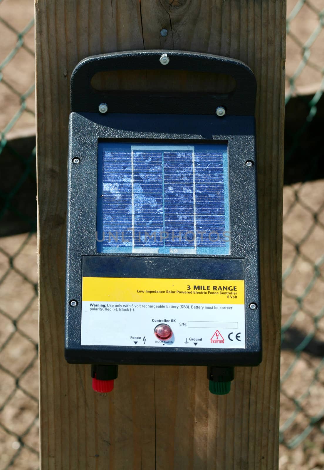 A Electric fence control panel