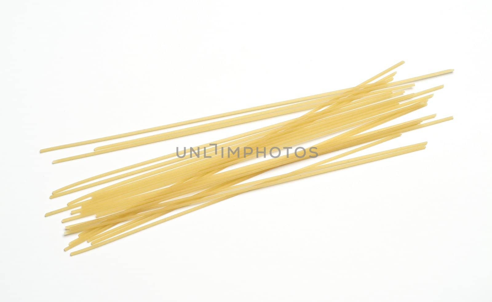 Italian pasta "spaghetti" isolated on white