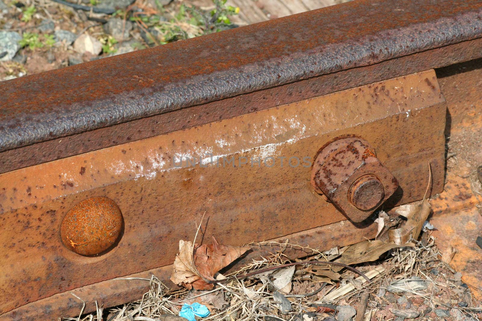 A rusty Train track macro