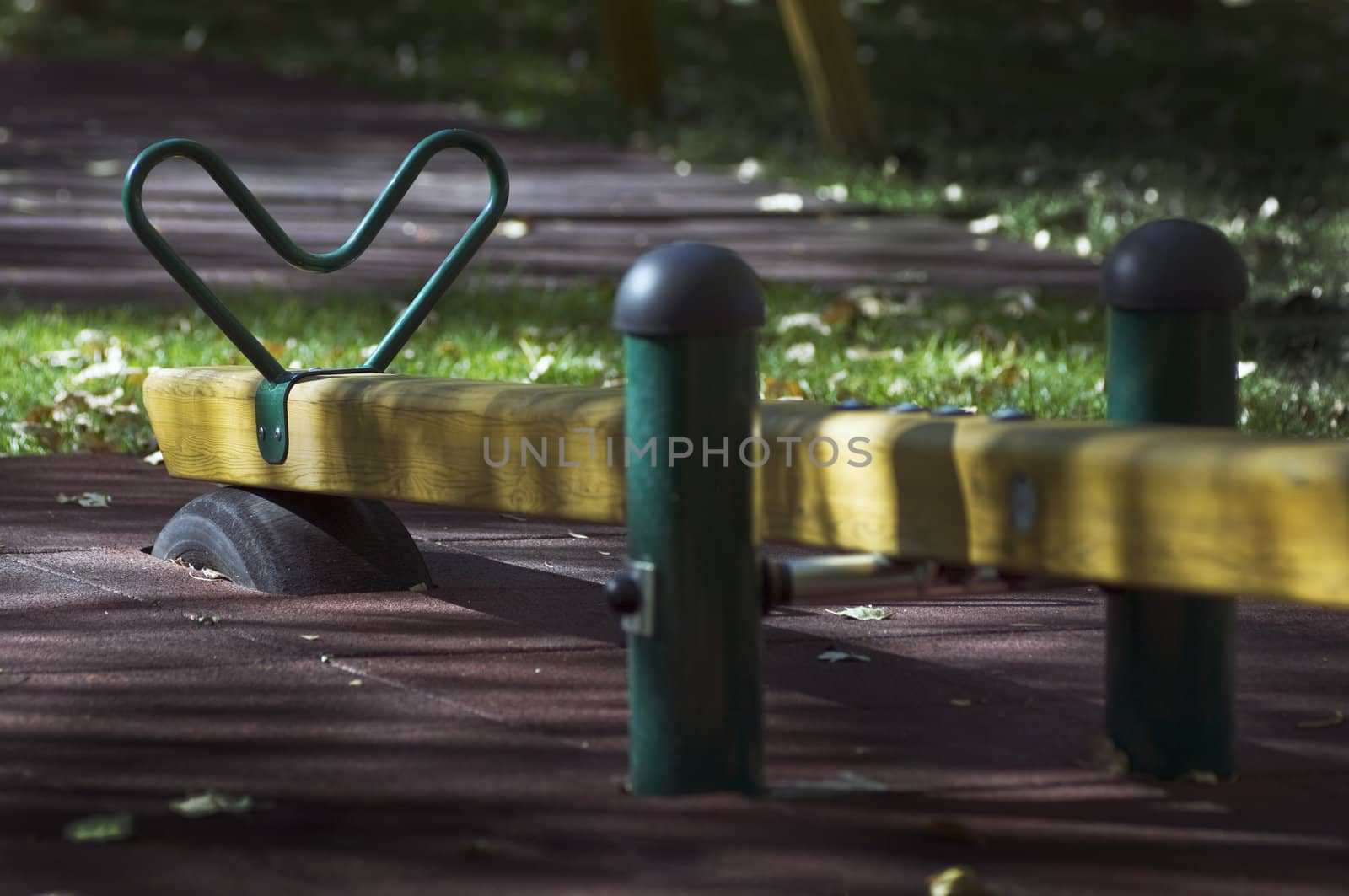 Detail of a seesaw in a park by mrfotos