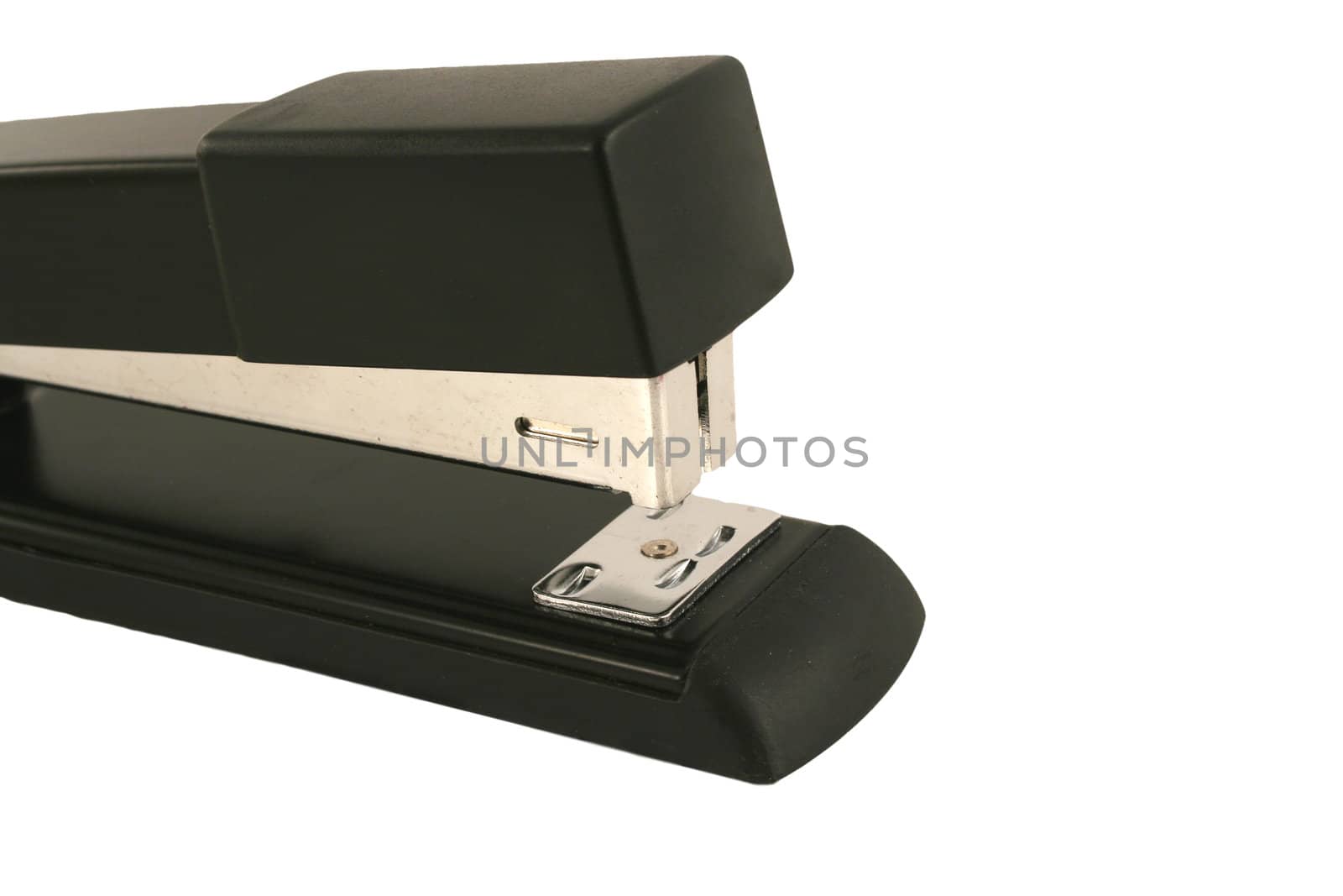 A Isolated black stapler on white
