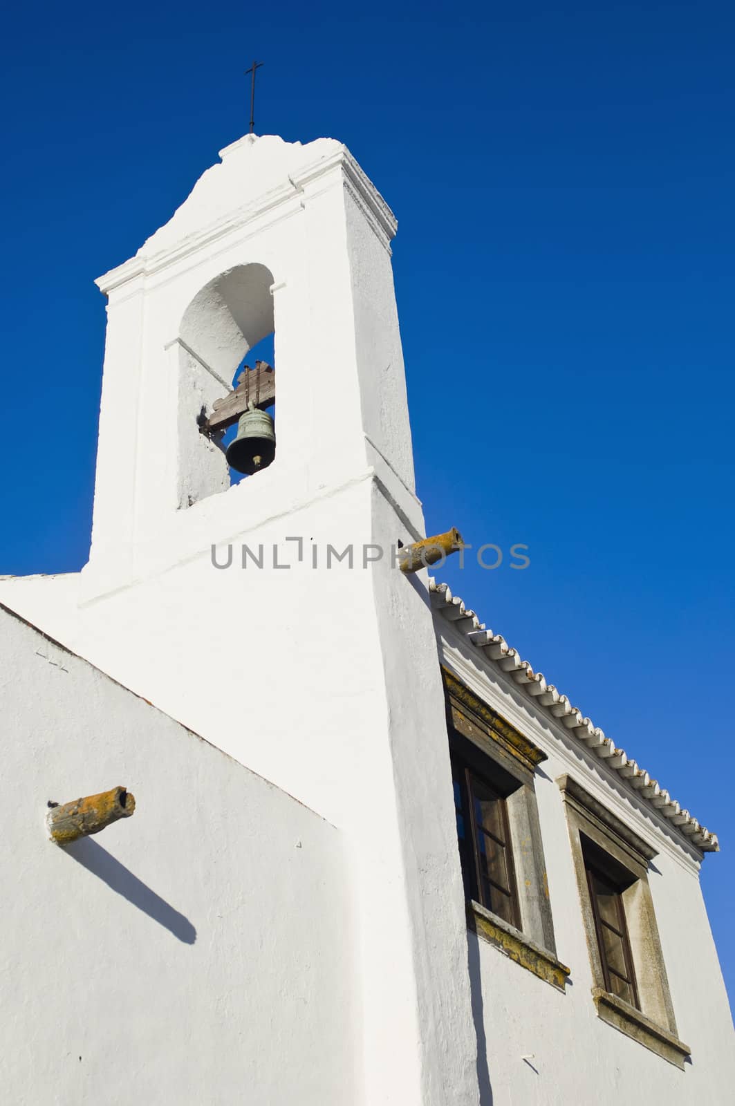 Bell tower of the former Court House of the medieval village of Monsaraz, Alentejo, Portugal