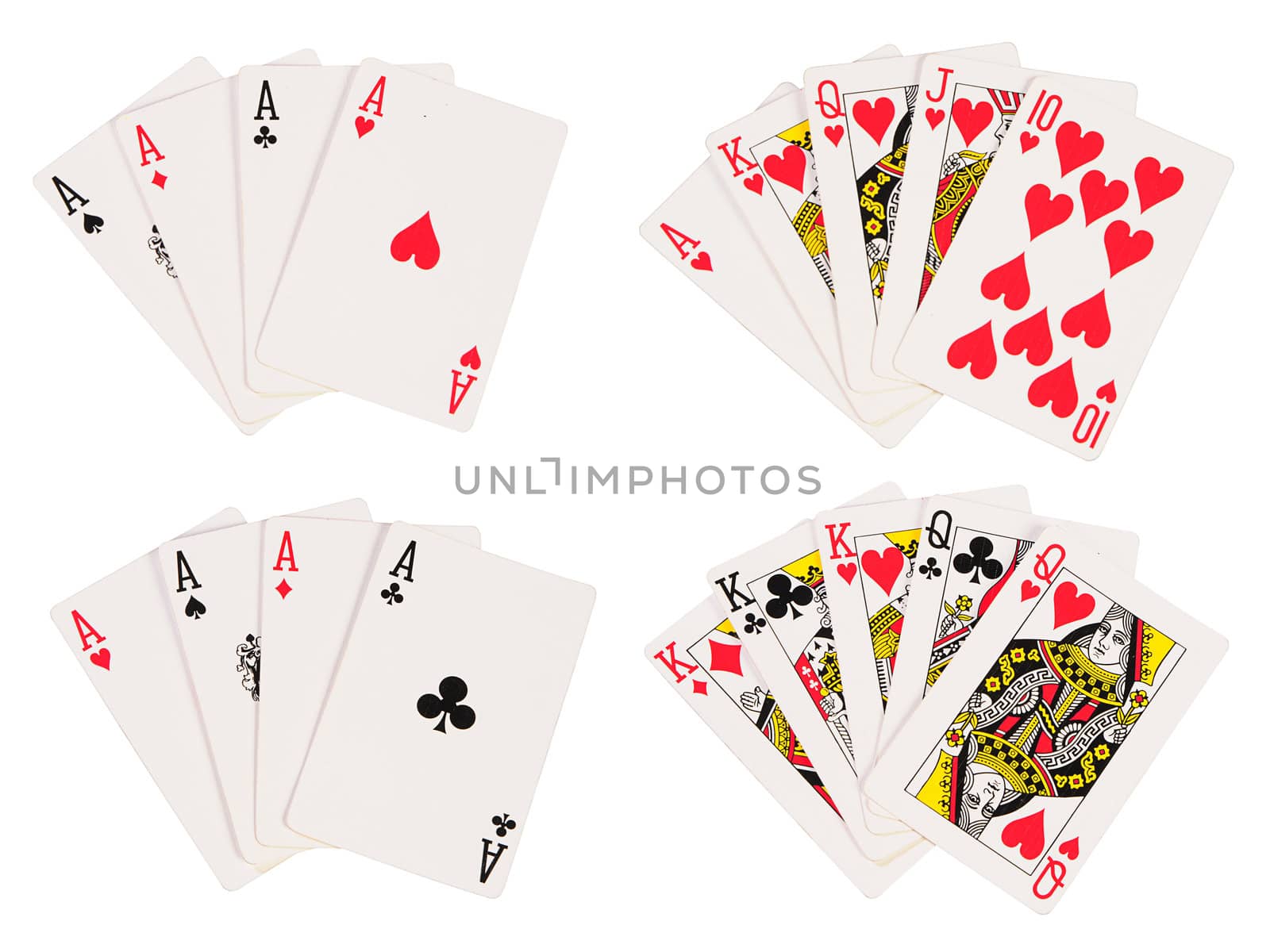 some winnings combinations of playing-cards