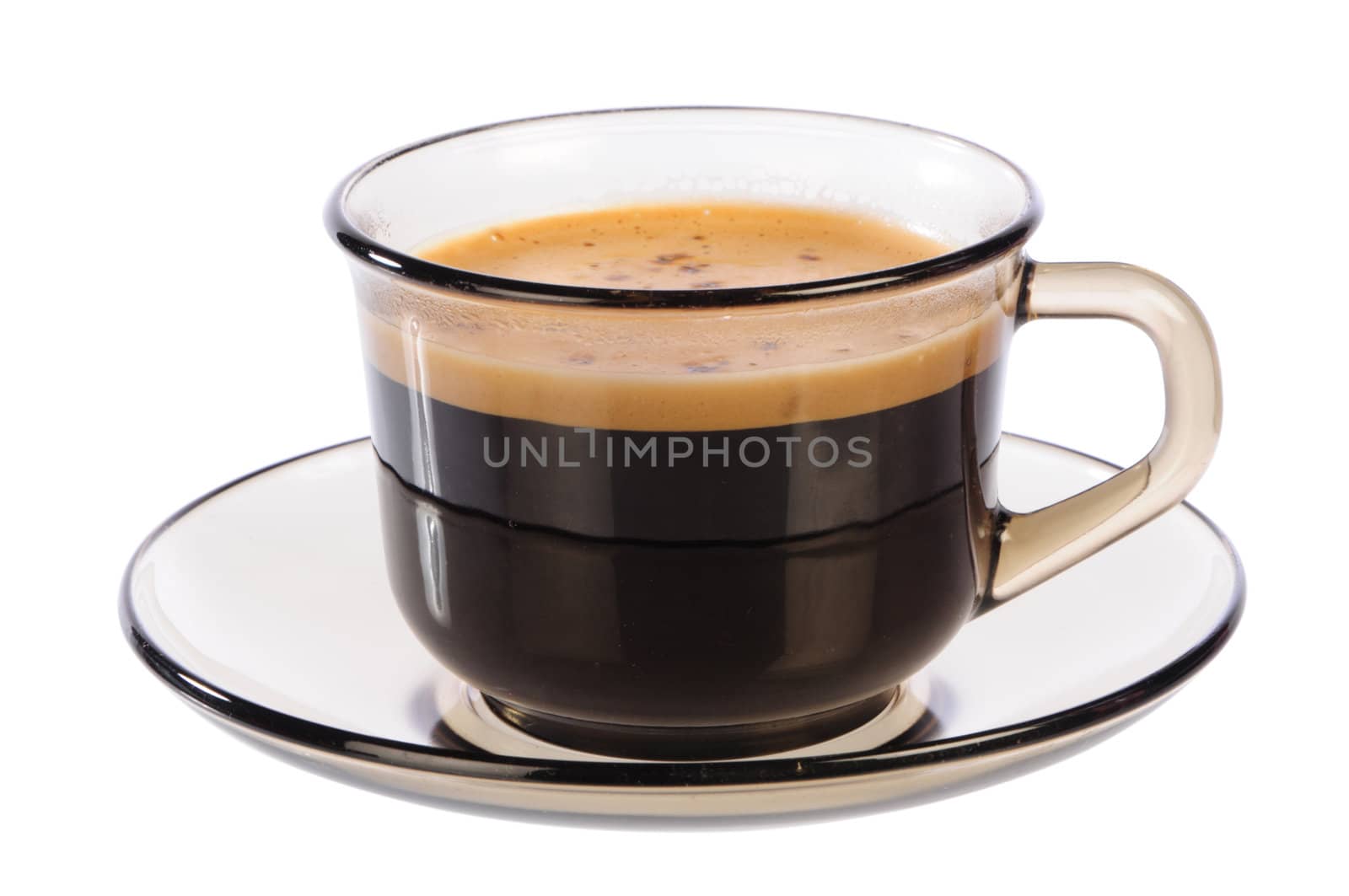 coffee cup on saucer isolated on white