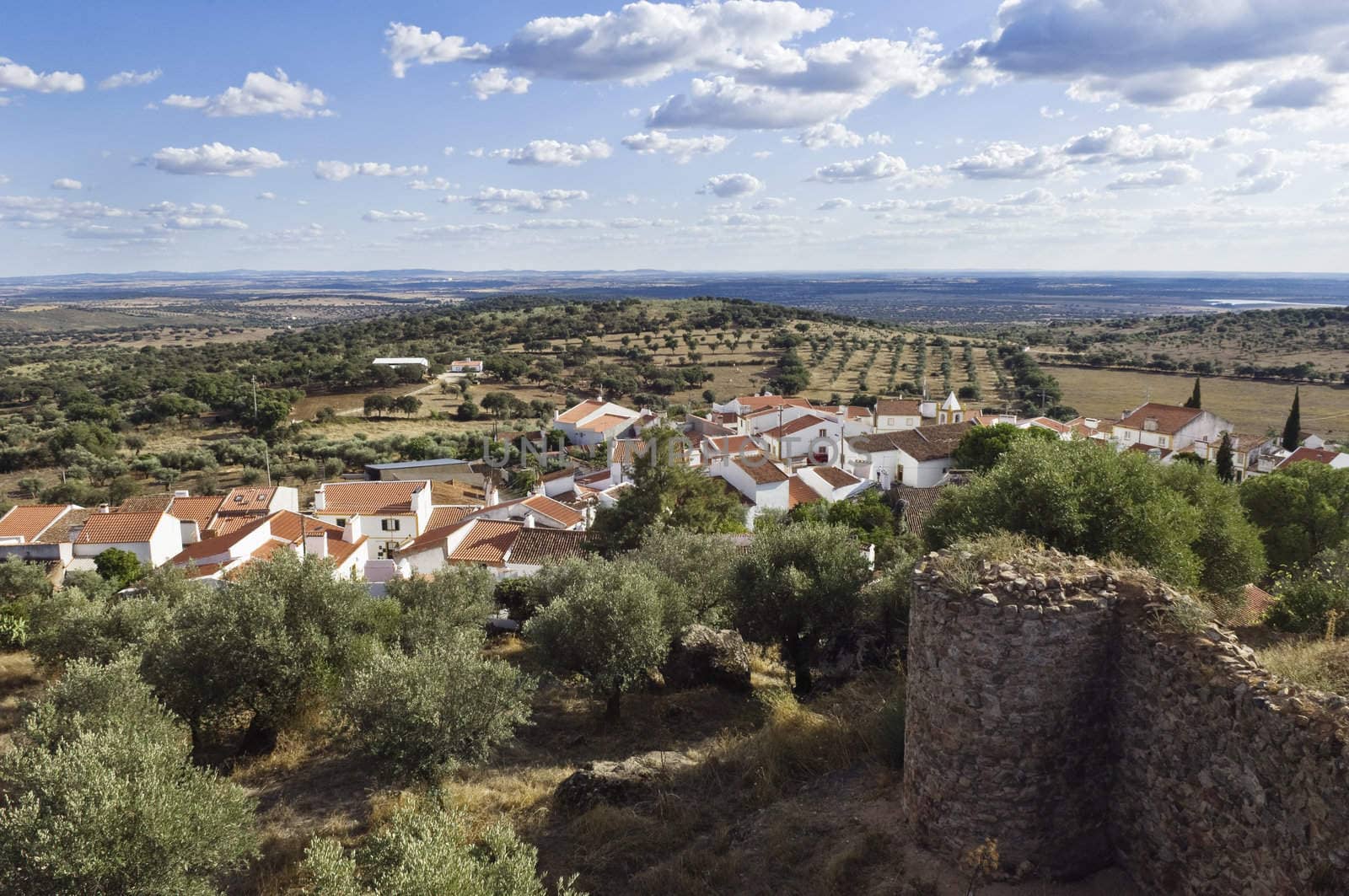 Small village in the plain of Alentejo, Portugal
