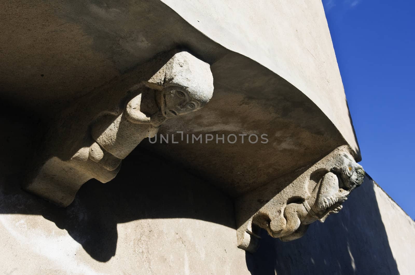 Caryatids in the medieval castle of Alvito, Alentejo, Portugal
