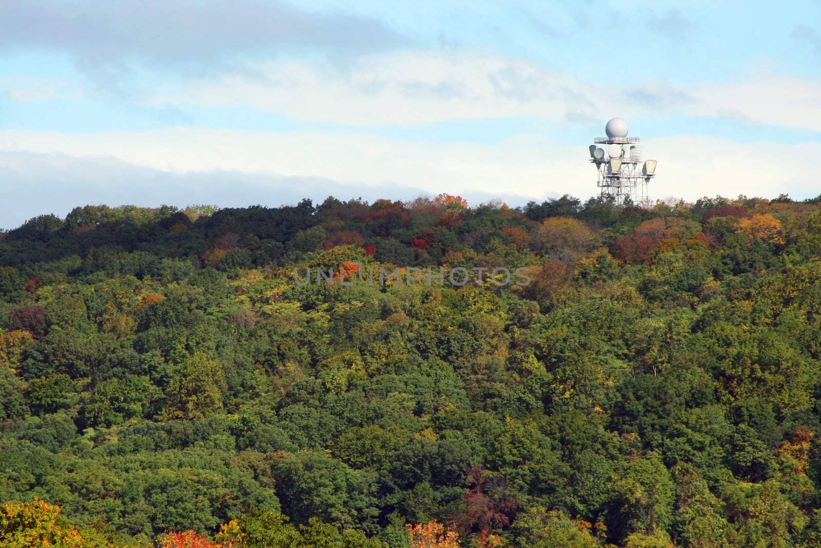 A Microwave Tower on a mountain top