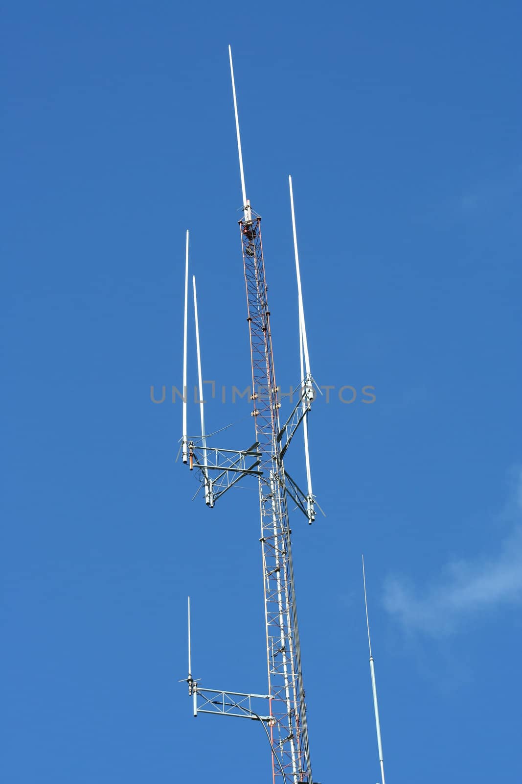 A Radio Antenna against a blue sky