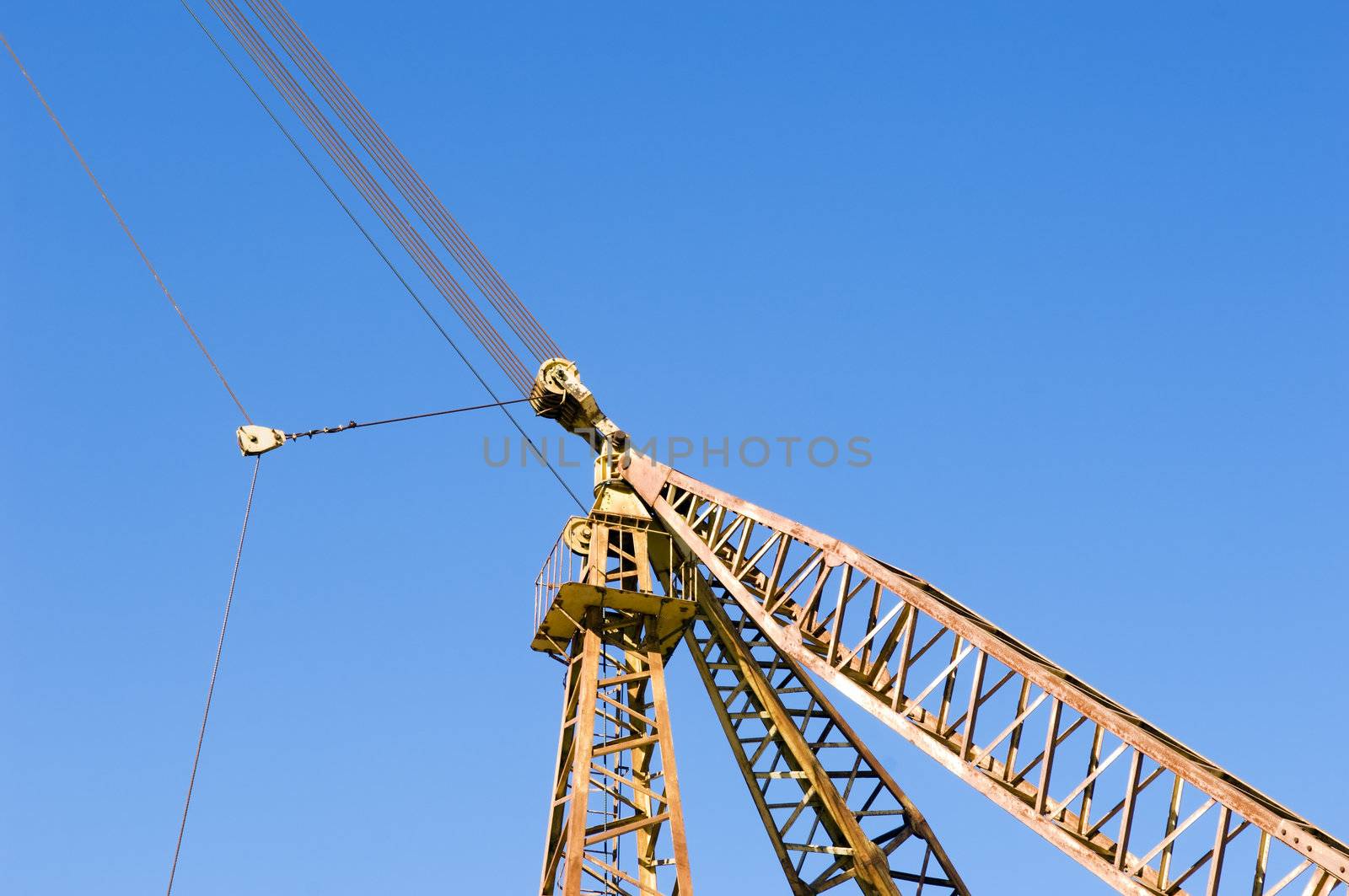 Cranes at a marble quarry near Vila Vi�osa, Alentejo, Portugal