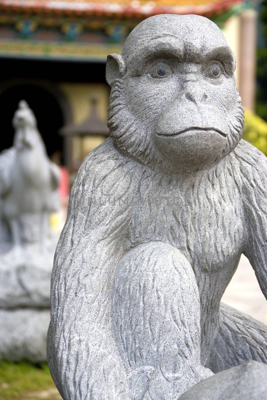 Chinese Monkey Animal Zodiac Statue by shariffc